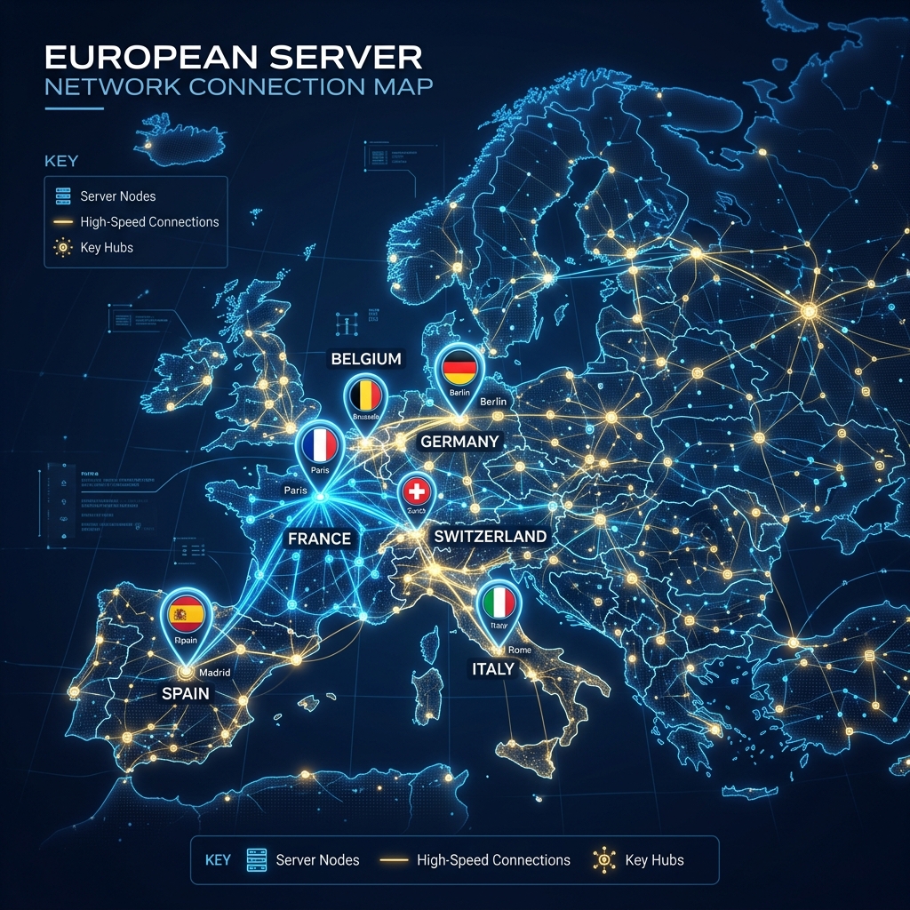 Réseau de serveurs Pure IPTV en France et Europe